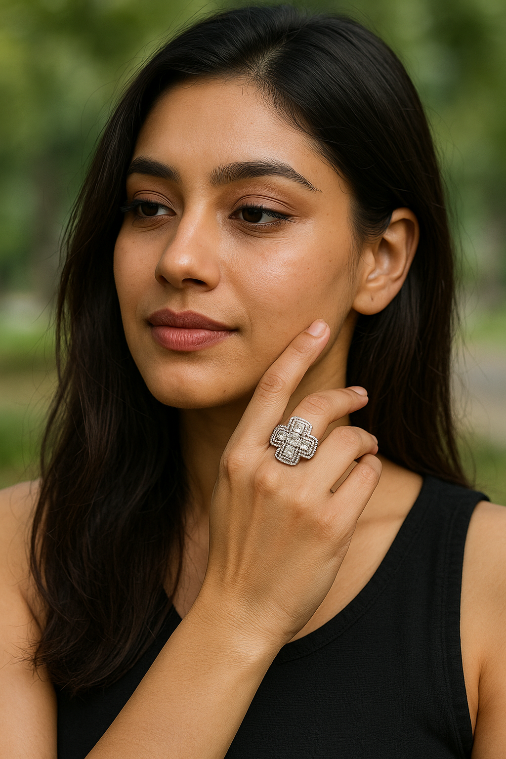 Bold Statement Ring – Modern Chic with Desi Charm